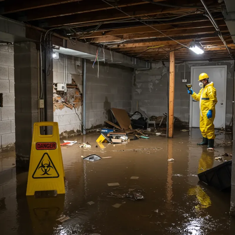 Flooded Basement Electrical Hazard in Burt County, NE Property